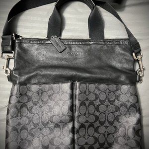 Coach Charles Crossbody Messenger Bag in Black